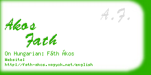 akos fath business card